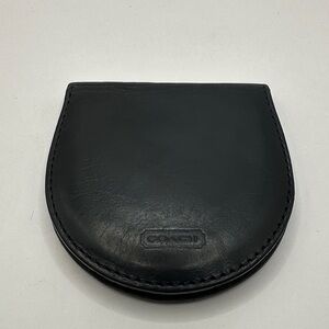 Coach Dark Leather Coin Holder